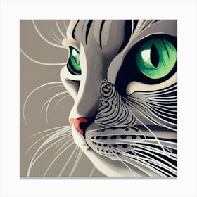 Cat With Green Eyes 1 Canvas Print