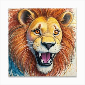 Lion Drawing 13 Canvas Print