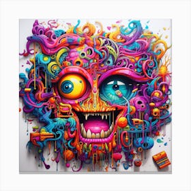 Psychedelic Doodle Art Canvas Print