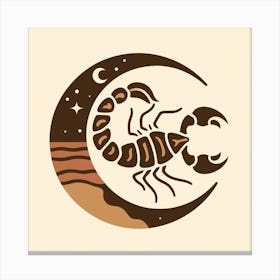 Scorpion Zodiac Sign minimalist Canvas Print