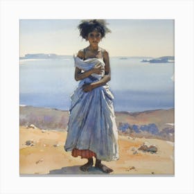 Girl In A Dress 1 Canvas Print