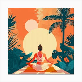 A Yoga Session Vector Design Illustration 1718673770 3 Canvas Print