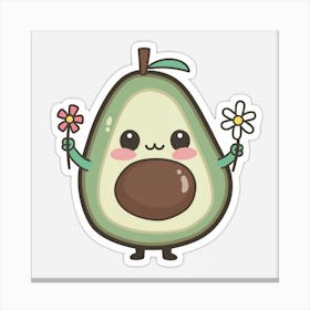 Avocado - Kawaii Canvas Print