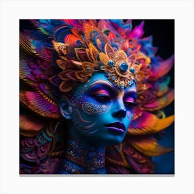 Colorful Kaleidoscope Woman Canvas Print