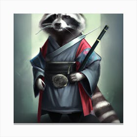 Japanese Raccoon 3 Canvas Print