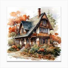 House In The Woods Canvas Print