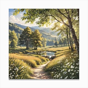 Path Through The Woods Canvas Print