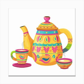 Teapot And Cup 2 Canvas Print