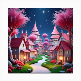 Fairytale Village 1 Canvas Print