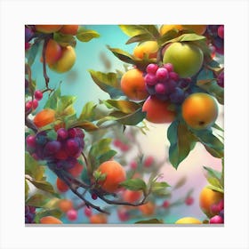 Fruit Tree Background Canvas Print