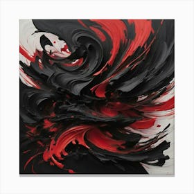 Abstract Black And Red Painting 1 Canvas Print