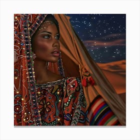 Woman In The Desert 3 Canvas Print