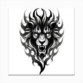 Lion Head Tattoo 9 Canvas Print