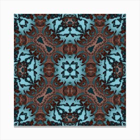 Pattern Blue Star From Spots 2 Canvas Print