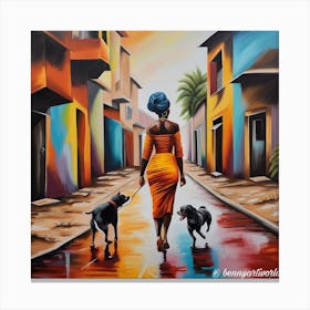 A street stroll Canvas Print