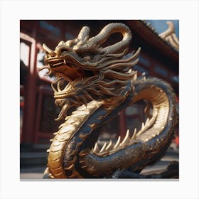 Golden Dragon Canvas Print