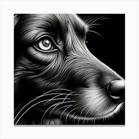 Black Labrador Canvas Print