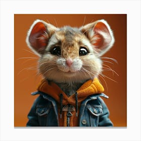 Mouse In A Jacket Canvas Print