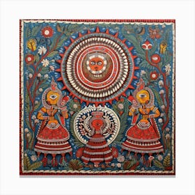 Indian Painting Madhubani Painting Indian Traditional Style 11 Canvas Print