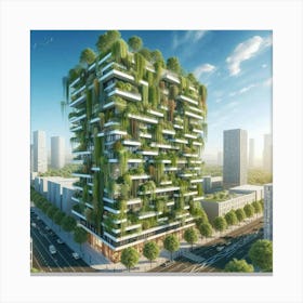 Tree House In The City Canvas Print