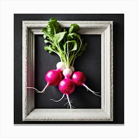 Radish As A Frame (43) Canvas Print