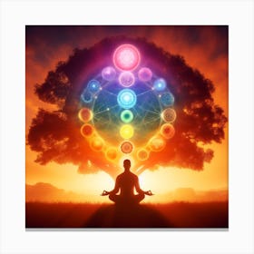 Chakras - Chakras Stock Videos & Royalty-Free Footage Canvas Print