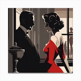 Jack Vettriano Prints Featuring Enigmatic Image 1 Canvas Print