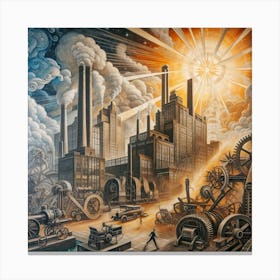 Industrial City Canvas Print