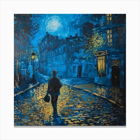 Van Gogh Style Night Watchman at Arles Series 1 Canvas Print