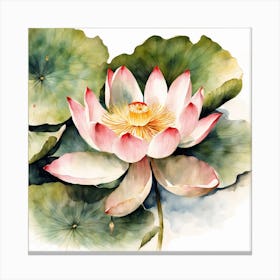 Chinese Lotus Painting (2) Canvas Print
