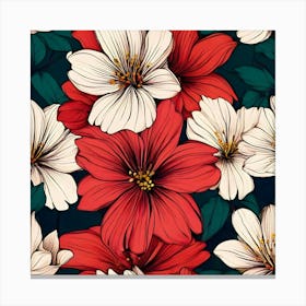 Seamless Floral Pattern 28 Canvas Print