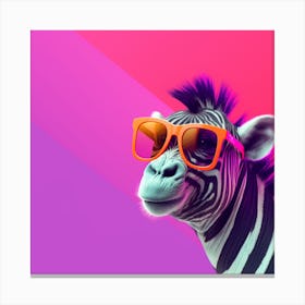 Zebra In Sunglasses 02 Canvas Print