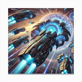 A Stunning Depiction Of Rift Carriers, Massive, Te Canvas Print