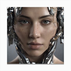 Cyborg Woman 5 Canvas Print