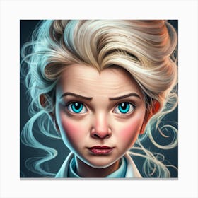 ElsaPencil Drawing Style Elsa From Frozen She Dres Canvas Print