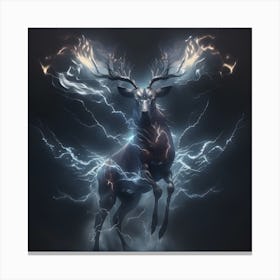 Lightning Deer Canvas Print