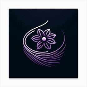 Purple Flower Logo Canvas Print