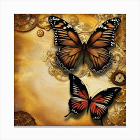 Clockwork Butterflies Canvas Print