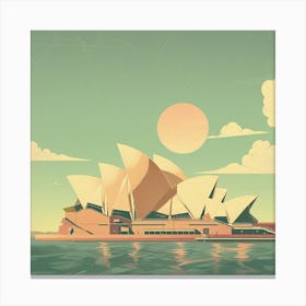 A Sydney Opera House In Sydney Lofi Illustration 1719930042 1 Canvas Print