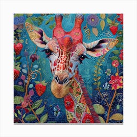 Strawberry Giraffe Canvas Print