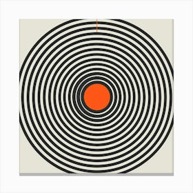 Circle With An Orange Center Canvas Print