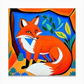 Fox In The Forest Canvas Print