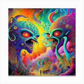 Psychedelic Monsters 5 Canvas Print