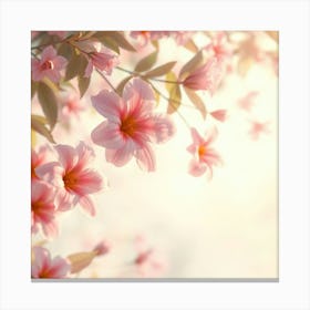 Pink Flowers Background 1 Canvas Print