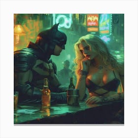 Batman and Harley Canvas Print