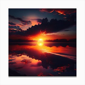Sunset Hd Wallpaper Canvas Print