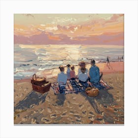 Picnic On The Beach 1 Canvas Print