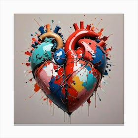 Abstract Heart Canvas Print