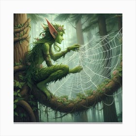 Elf In The Web 2 Canvas Print