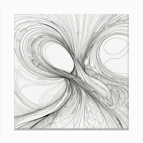 Default Abstract Line Art Print 0 Canvas Print